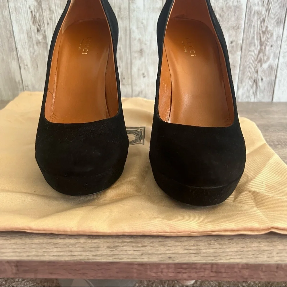 Gucci Black Suede Women's Heels 36 - Picture 4 of 7